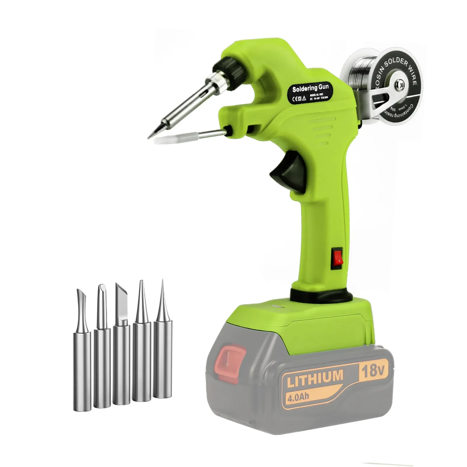 

Cordless Soldering Iron Gun Automatic Feed Hand-held Quick Preheat Soldering Welding Gun Kit for Black Decker Li-ion Battery