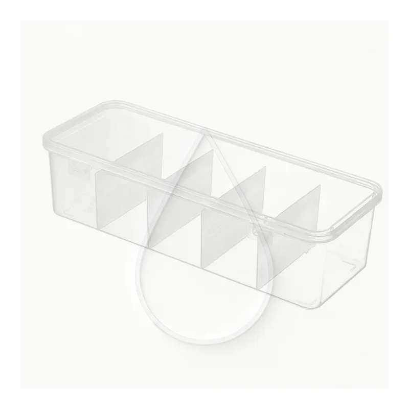 Clear Cable Organizer Case With Dustproof Lid Classification Storage Box for Earphone  Card Charger Home Office Organization