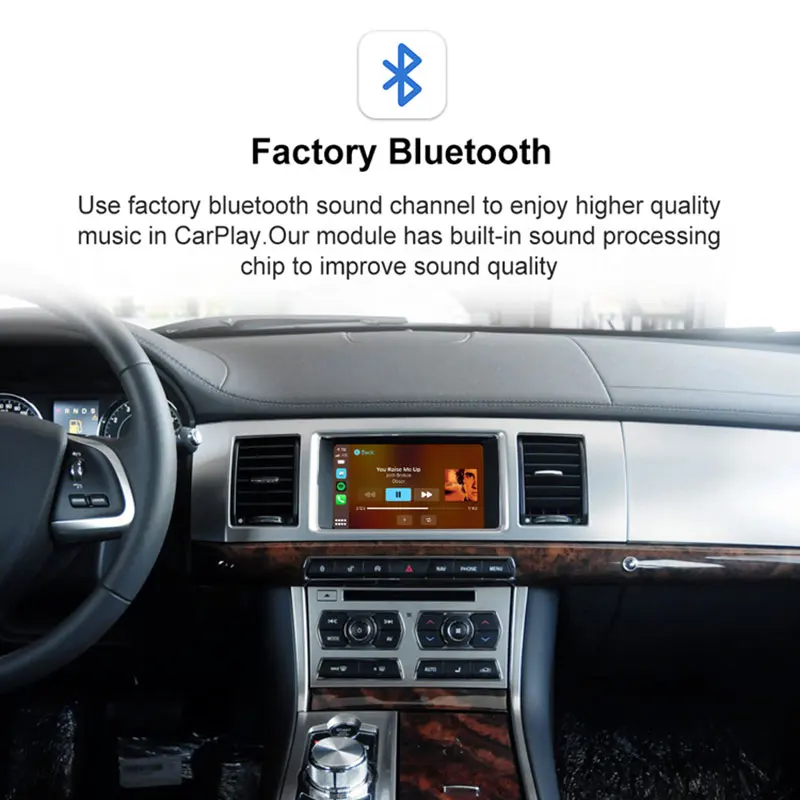 Wireless Apple CarPlay for Jaguar XE XF XJ XJL F-Pace 2012-2018 Android Auto CarPlay Module Mirroring Front Rear Camera