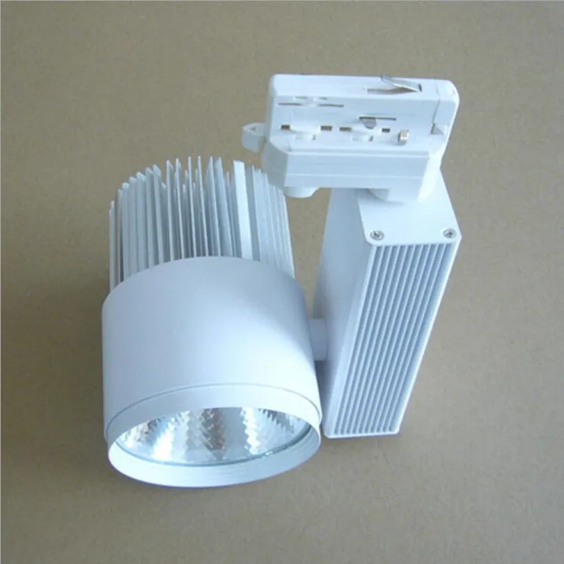 Lampu LED COB 50W, lampu rel LED untuk lampu toko pakaian, lampu industri 2 kawat 3 kawat 4 kabel