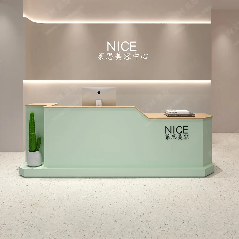 

Restaurant Front Desk Reception Counter Clinic Beauty Salon Reception Desks Modern Business Mostrador Recepcion Office Furniture