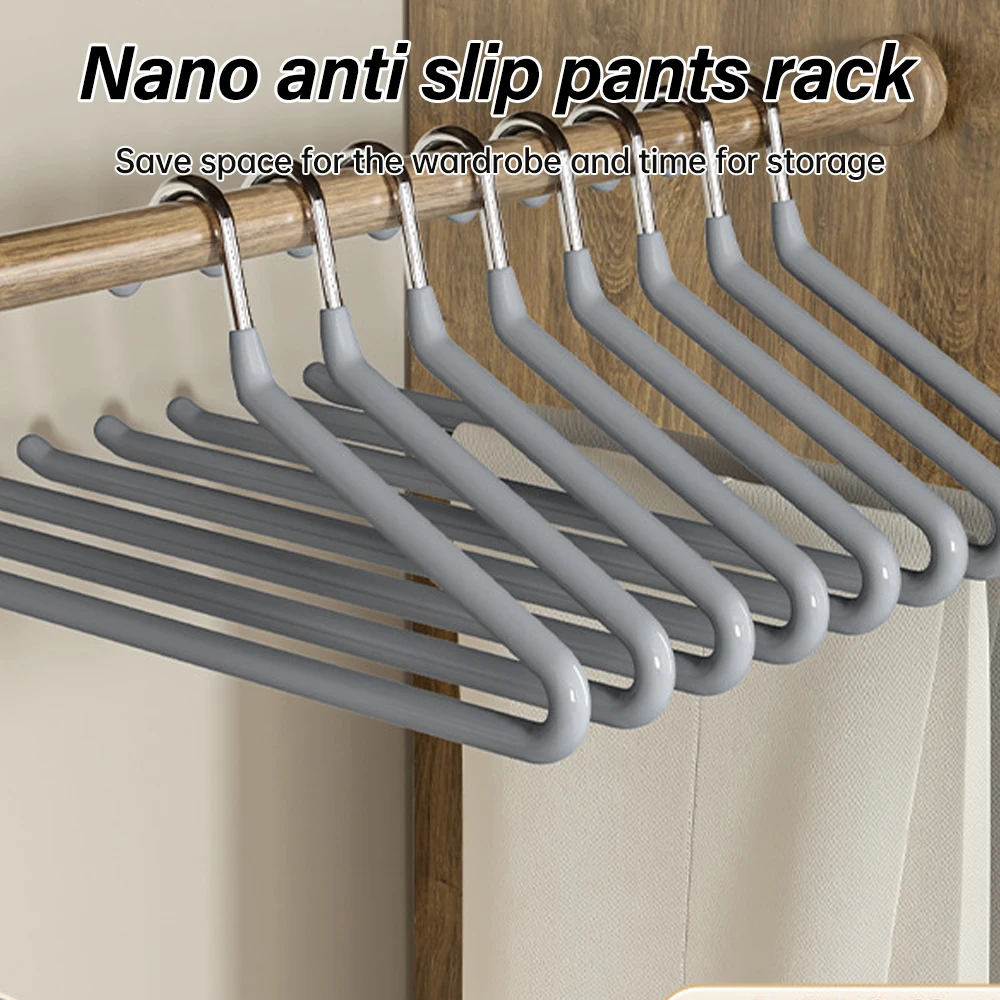 10pcs Goose Type Pants Hanger for Home Use Hanging Clothes Hangers Non-marking Non-slip Closet Organizer Storage Clothes Rack 행거