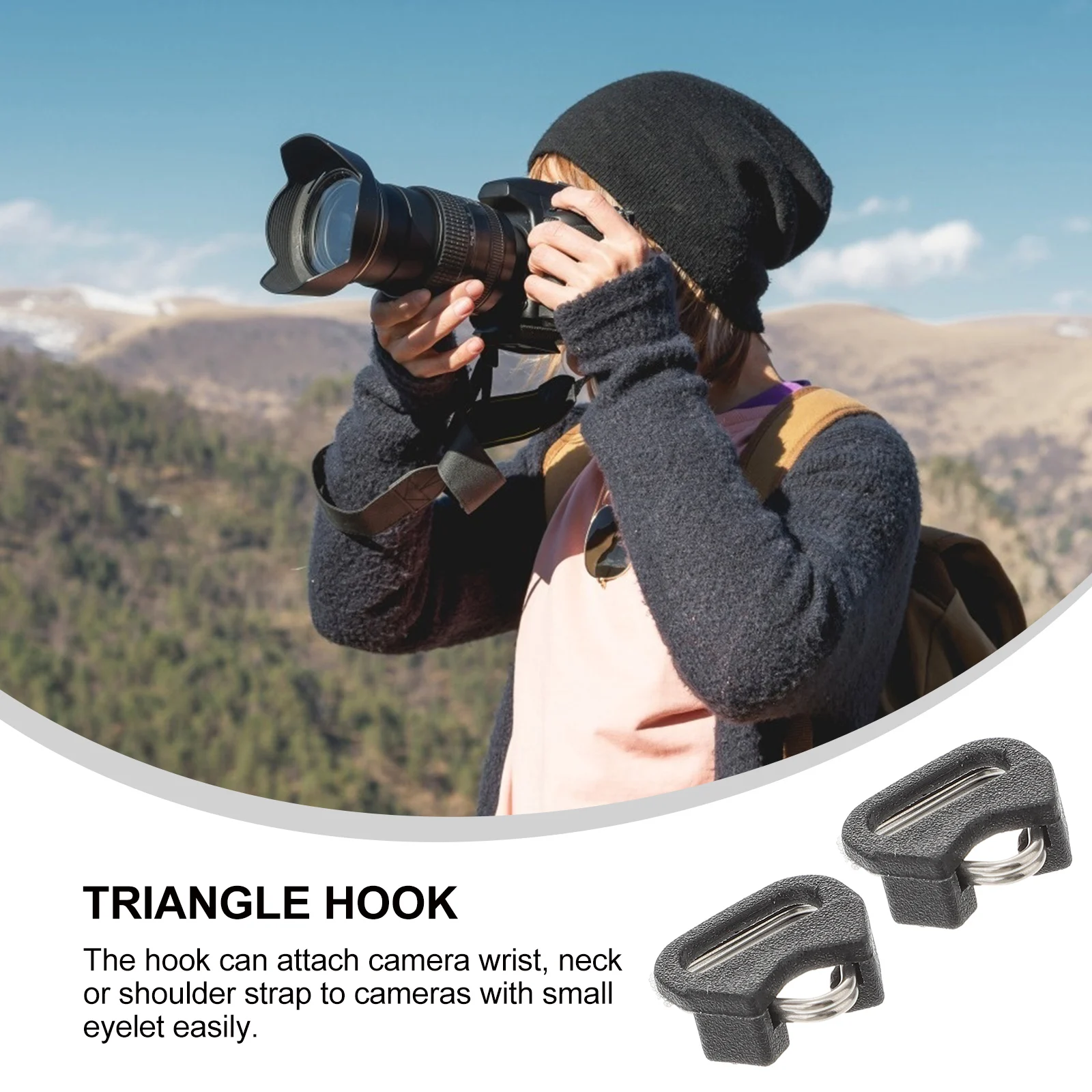 

4 Pcs Innovative Camera Lanyard Triangle Hook Connector For Secure Attachment