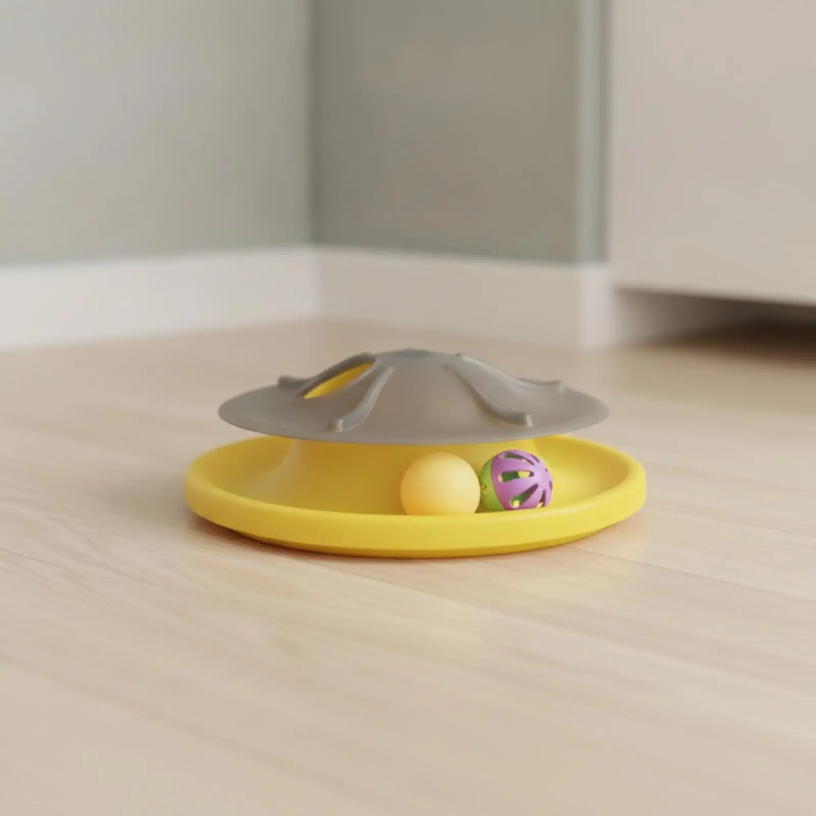 Cat Teaser Toy Circular Activity Play Center for Adult Cats Chase Toy Pet Puzzle