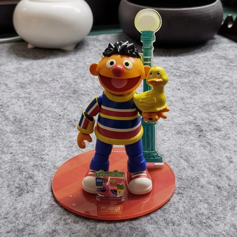 Bloks Sesame Street Magic Version Wave1 Wave2 Action Figure Elmo Cookie Monster Oscar Movable Assemble Building Blocks Toy Gift