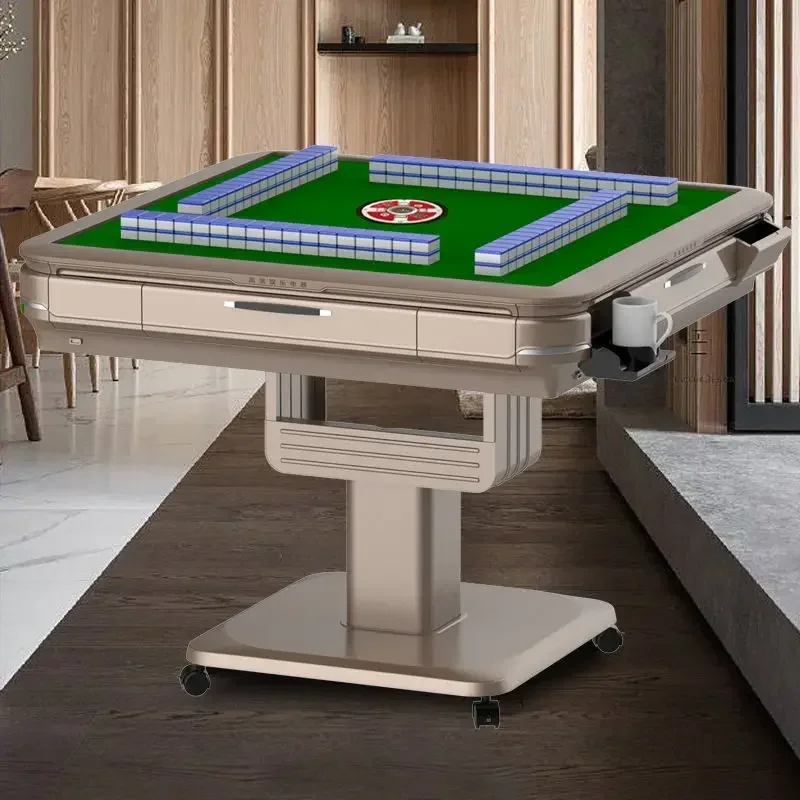 A  Automatic mahjong machine; Foldable mahjong table; Board game entertainment; Home use for four people