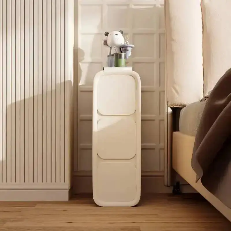Mesa, cajonera, mueble esquinero estrecho, mesa, mesita de noche nórdica, soporte, mesa, mueble de almacenamiento blanco Criado Mudo para salón