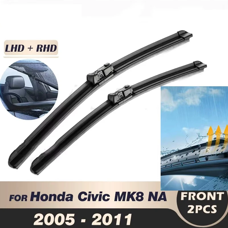 

Wiper Front Wiper Blades For Honda Civic MK8 Coupe American Model 2005-2011 2006 2007 Windshield Windscreen Front Window 28"+24"