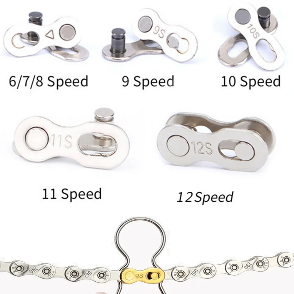 Bike Chain Quick Link Connector Lock Set MTB Road Bicycle Power Chain Quick Release Buckle for 1 6 7 8 9 10 11 12 Speed