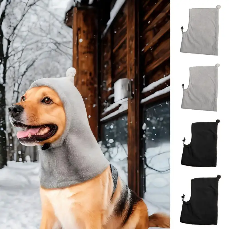 Capa de orelha para cachorro, outono e inverno, cachorrinho, quente, ajustável, envoltório de cabeça de cachorro, macio, inverno, chapéu de proteção para cães pequenos