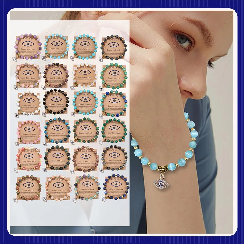 Natural Stone Bead Bracelet Retro Colorful Beaded Chain All-match Girls  Hand String Crystal Bracelet Jewelry Gifts 2025
