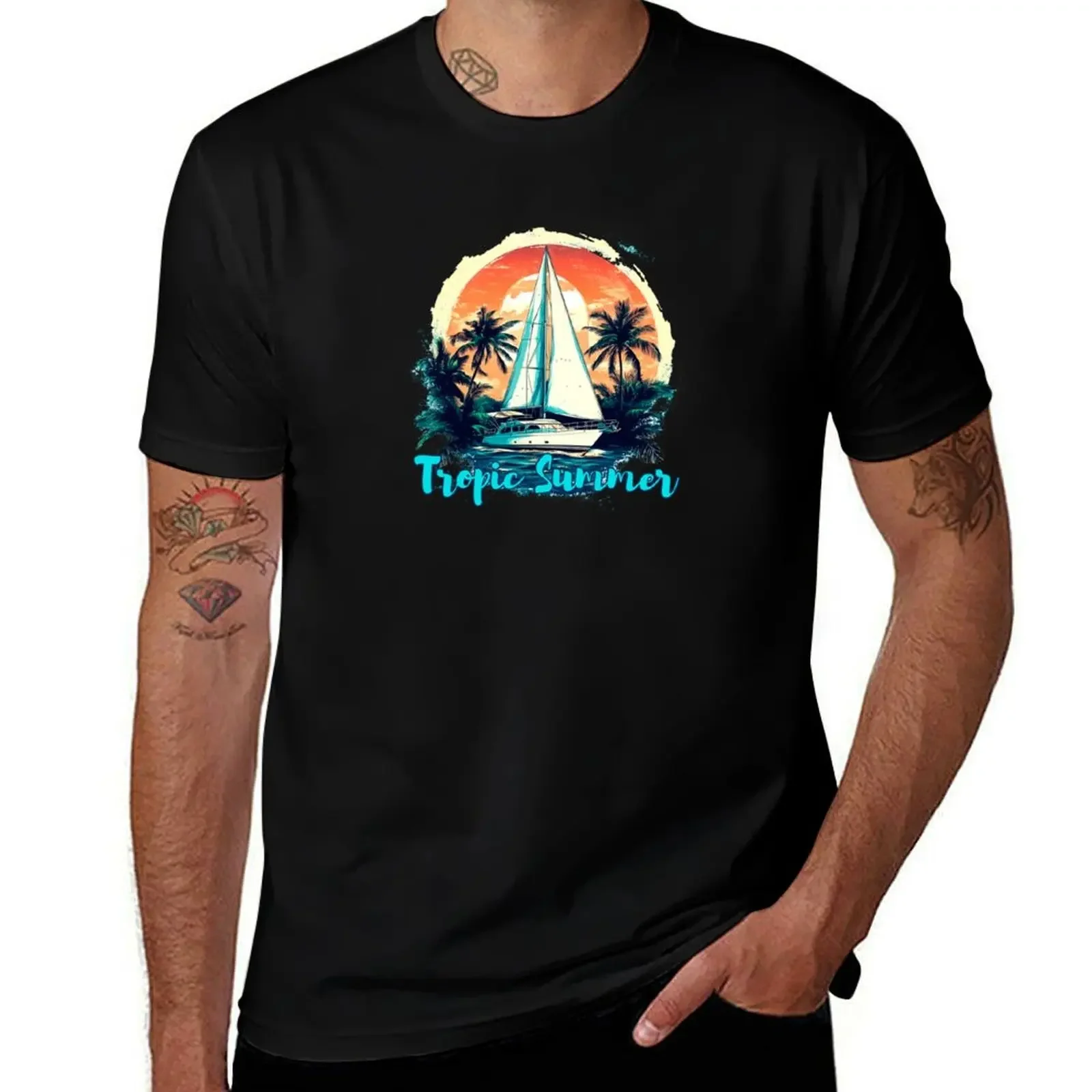 

Tropic Summer T-Shirt cute tops street wear gifts for boyfriend oversized t shirt mens clothes