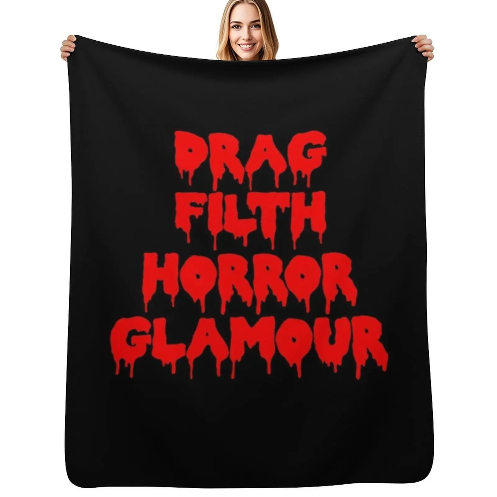 

Drag Filth Horror Glamour Throw Blanket Sleeping Bag manga Plush Beautifuls Blankets