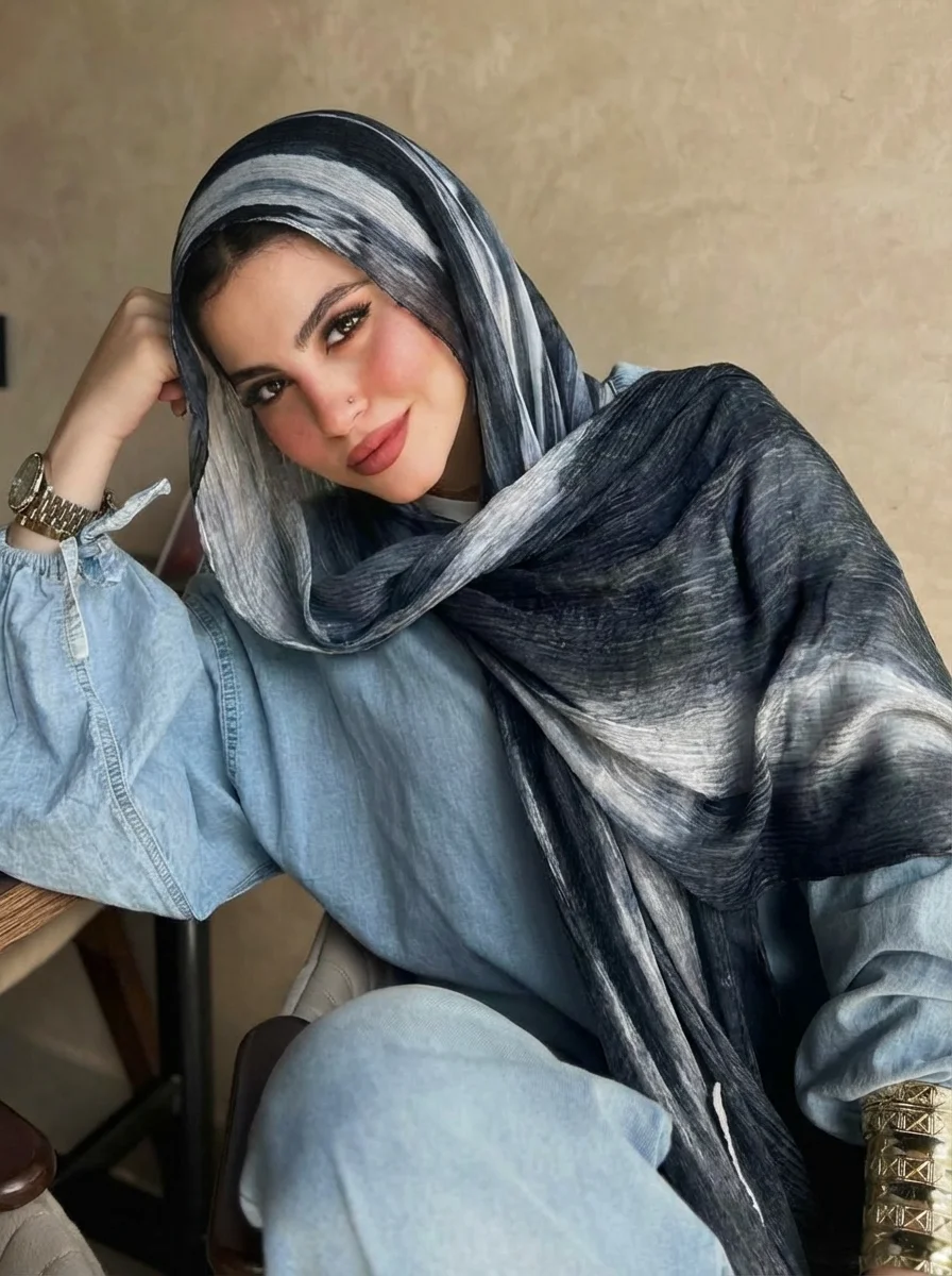 Ramadan Modal Rayon Muslim Hijabs Women Solid Gradient Scarves Shawl Luxury Eid Hijab Wrap Islam Turban Female Headscarf view 2