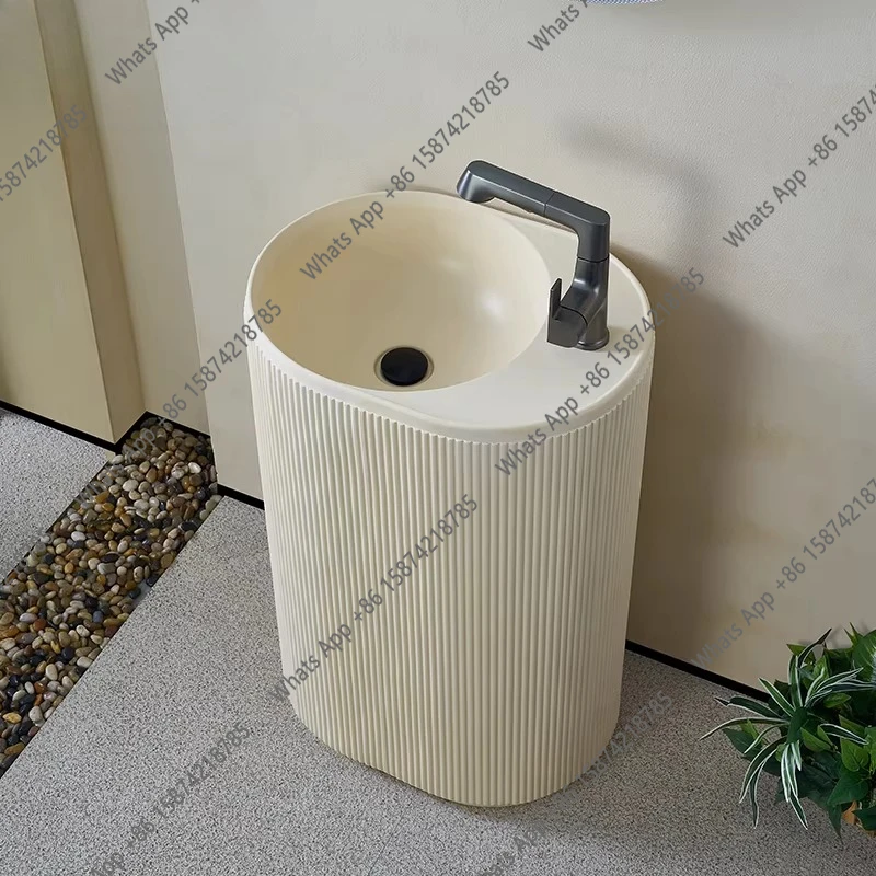 

Уличная садовая мебель: интегрированная напольная раковина, раковина-колонна для виллы, овальная раковина