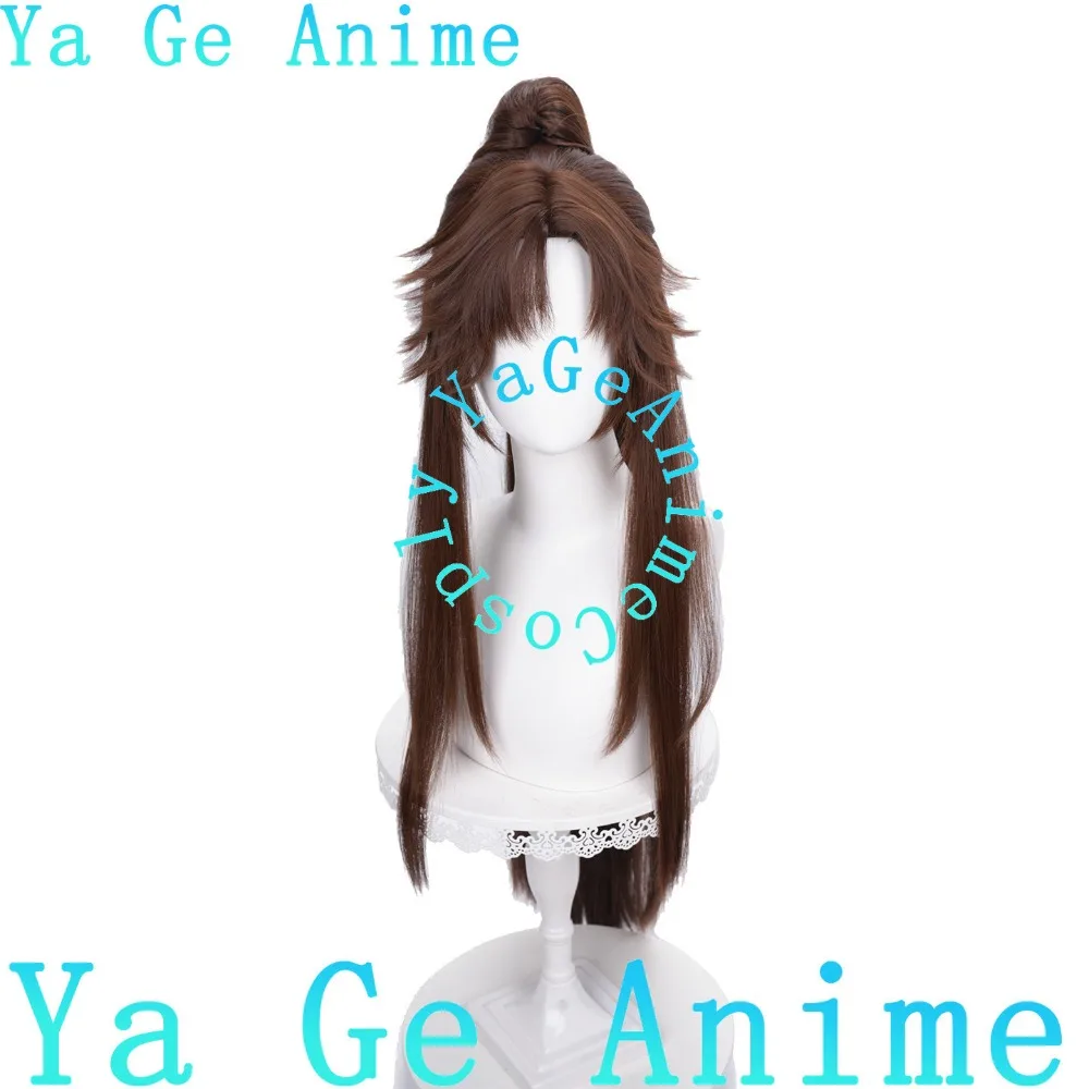 Honor of Kings Li Xiaoyao Dongfang Yao Dark Brown Cosplay Wig with Clip Ponytail - Sword Hero Event view 5