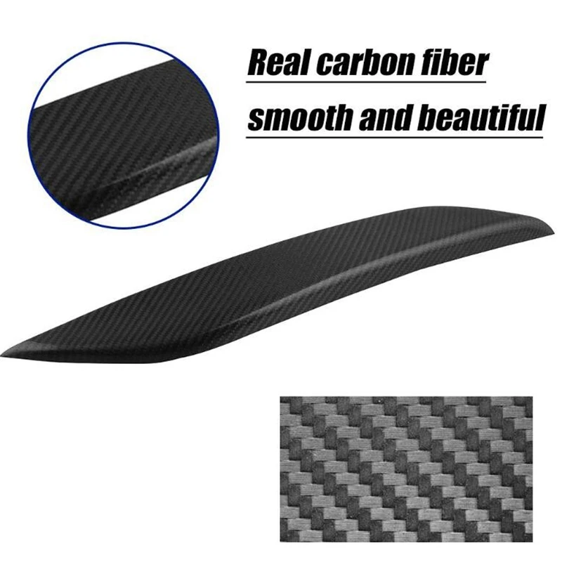 Superior-Black Carbon Fiber Headlight Eyelids Covers For 2003-2008 Nissan 350Z Fairlady Z Z33 (Pack Of 2)