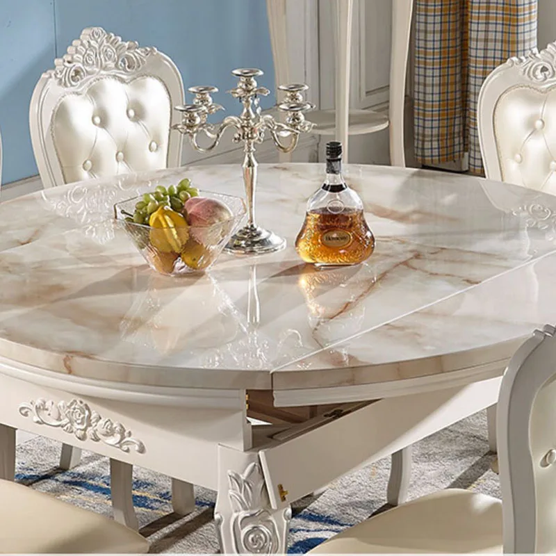 Mid Century Marble Multifuctional Dining Table Folding Luxury Designer Round Table Modern Mesas De Comedor Unique Furniture
