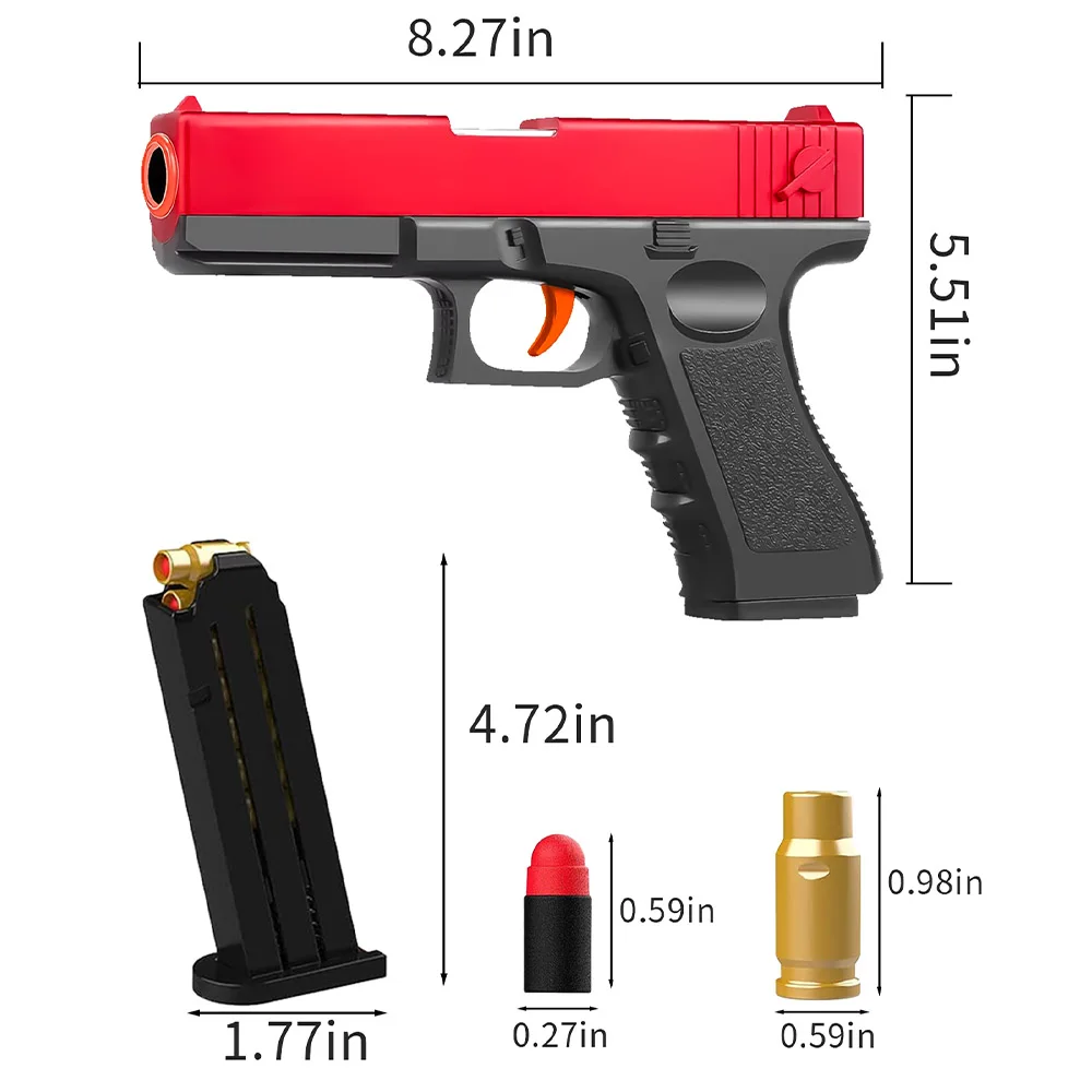 Toy Gun Pistol Accessories 32 Shells + 40 Soft EVA Bullets Shooting Games Toy For Boy Kids view 4