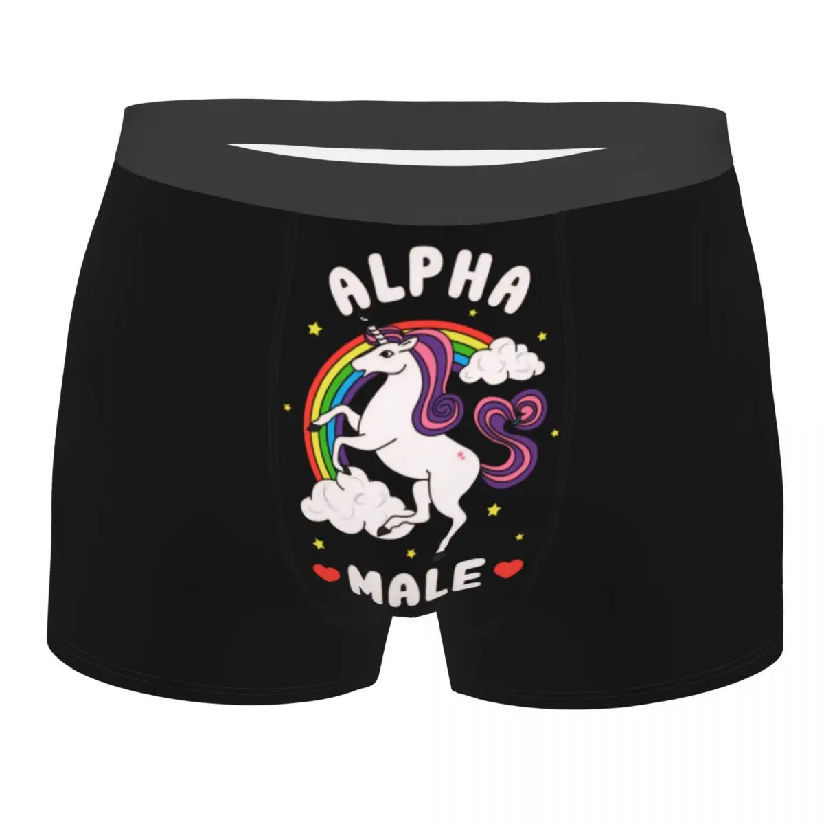 

Мужской крутой забавный альфа, мужской единорог, Радужный подарок для папы, мужское нижнее белье, трусы-боксеры, эластичные шорты, трусы, трусы