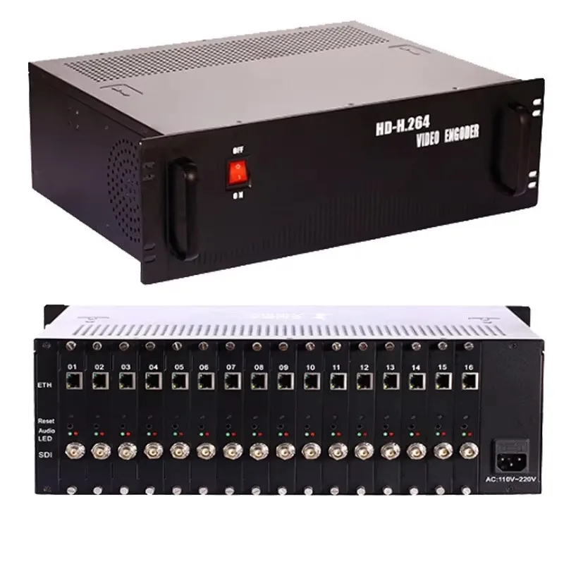EN6162 16Channel High Definition Live Video Encoder SDI Multi Channel RTMP Push for Radio and TV Broadcasting