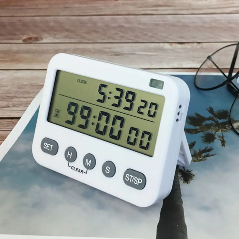 Timer silenzioso LCD doppio schermo vibrazione conto alla rovescia cottura Timer cottura