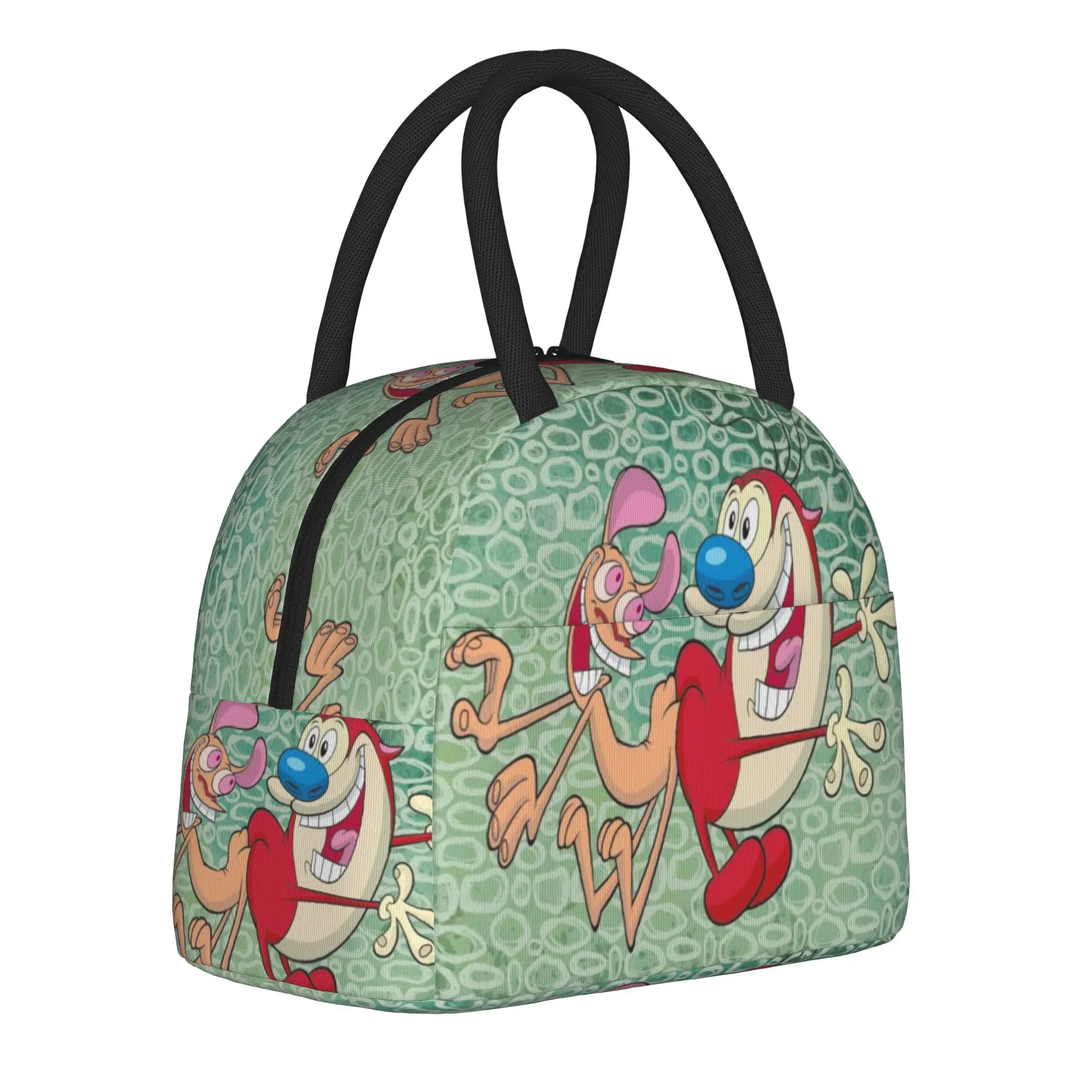  Duo Rucksack Ren & Stimpy  Merch Insulated Lunch Tote Bag For Office  Storage Food Boxes Portable Cooler Thermal Lunch Boxes