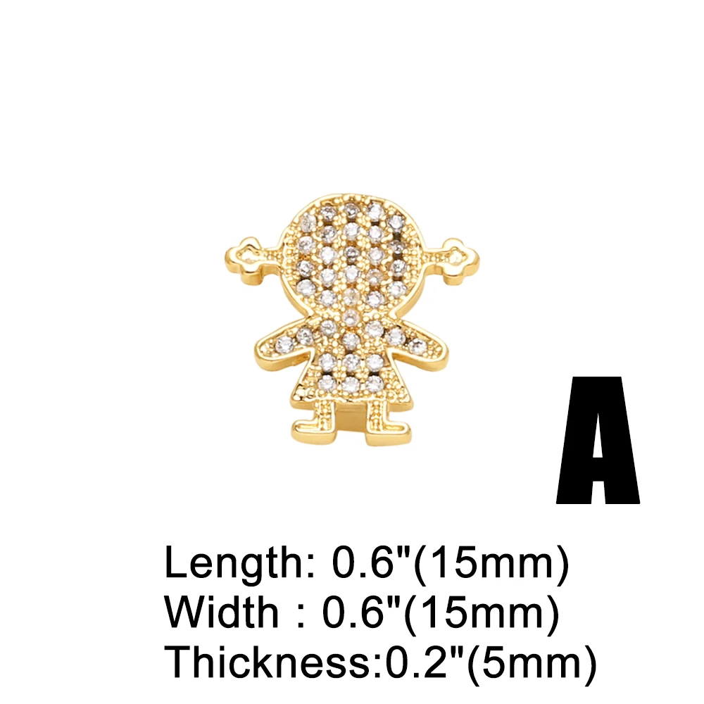 FLOLA CZ Crystal Boy Girl Charms Bracelets for Women Leather Band DIY Bracelets Female Jewelry Gifts BRATA95 - detail 5