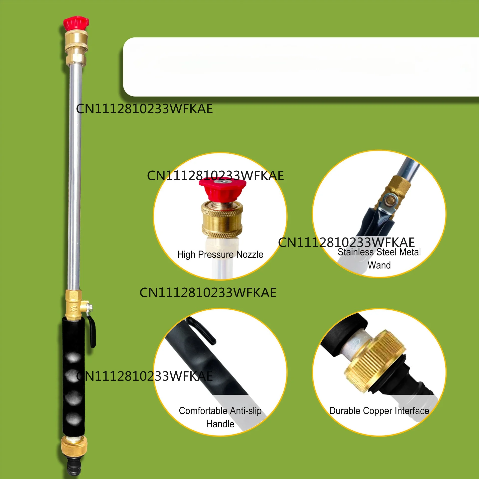 High pressure cleaning truck water gun 2 nozzle, new TV long pole watering flower garden irrigation view 3