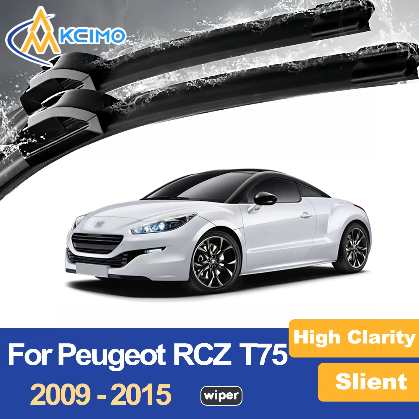 

Premium Wiper Blades for 2009–2015 Peugeot RCZ T75 Streak Free Durable Ideal for Clear Visibility