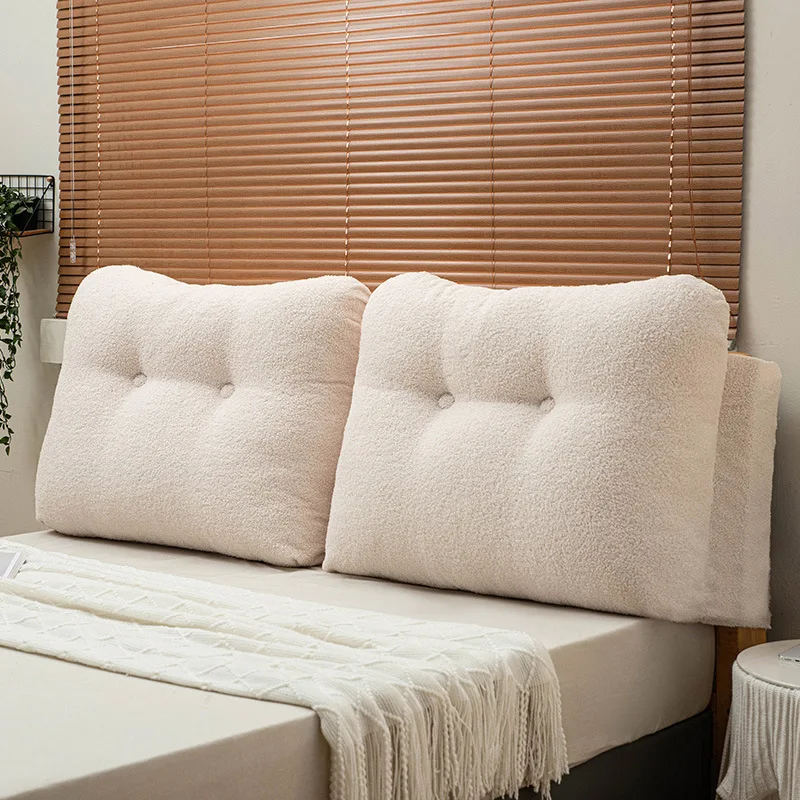

Home Bedroom Headboard Pillow Super Soft Triangle Bedside Filling Cushion Removable Sofa Bed Back Support Pillow Lumbar Backrest