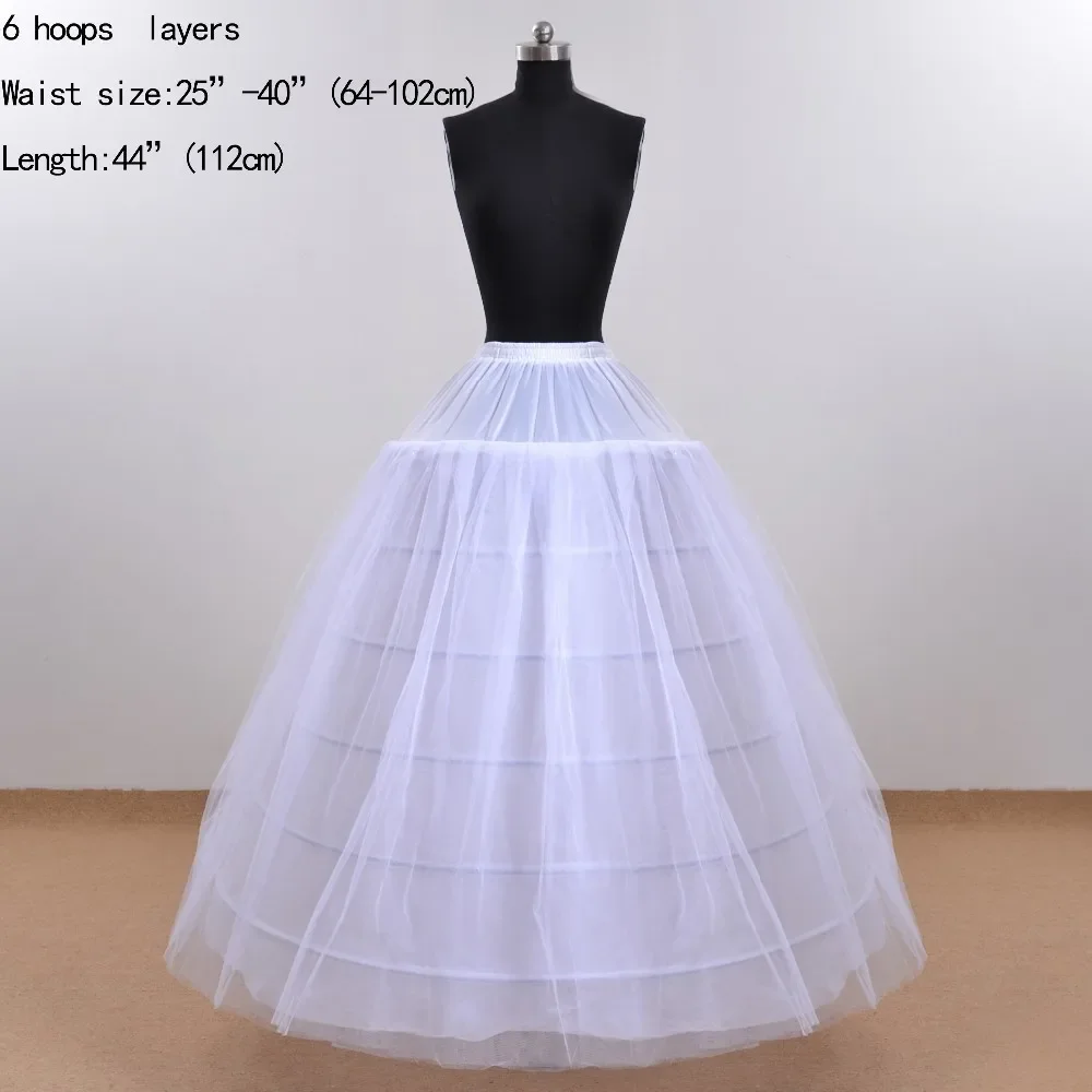 Real Photo In Stock Ball Gown Petticoat Tulle Petticoat 4 Hoops Wedding Accessories Crinoline Petticoat for Wedding Dress