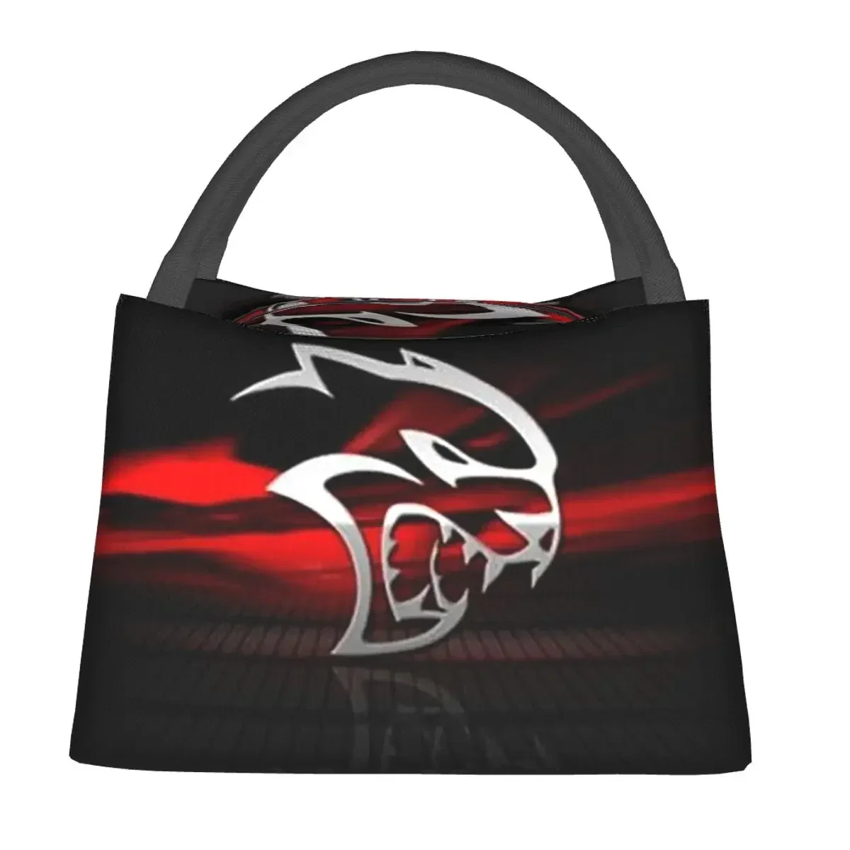 SRT Hellcat Demon Challenger Car Racing Lunch Bags Insulated Bento Box Picnic Bags Cooler Thermal Bag for Woman School