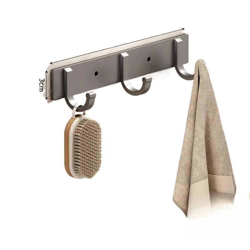 

Космическая алюминиевая вешалка для полотенец, туалетная полка без перфорации, настенная подвесная дверь для ванной комнаты, задняя вешалка для полотенец для ванной