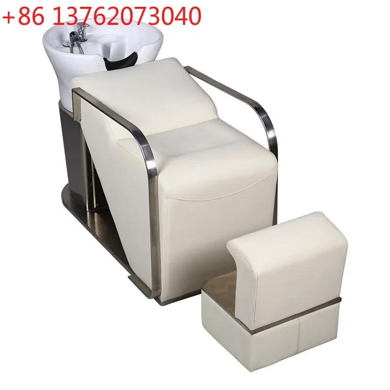 Hair salon special flush bed beauty  ceramic basin shampoo bed
