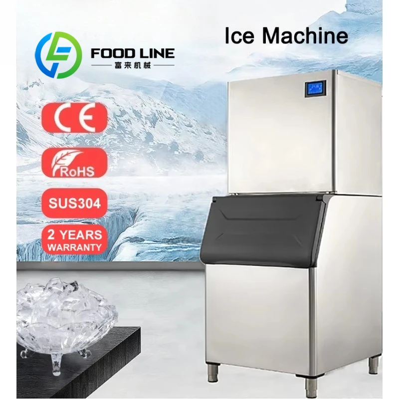 Customized Automatic Crescent Ice Maker Machine 90kg 1000kg Air Cooled Restaurant Kitchen