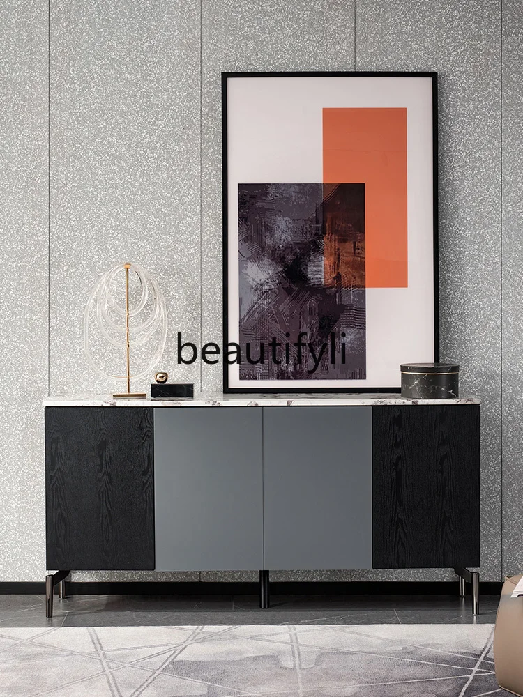 

Italian Minimalist Restaurant Furniture Marble Sideboard Cabinet Modern Minimalist Light Luxury Storage Cabinet