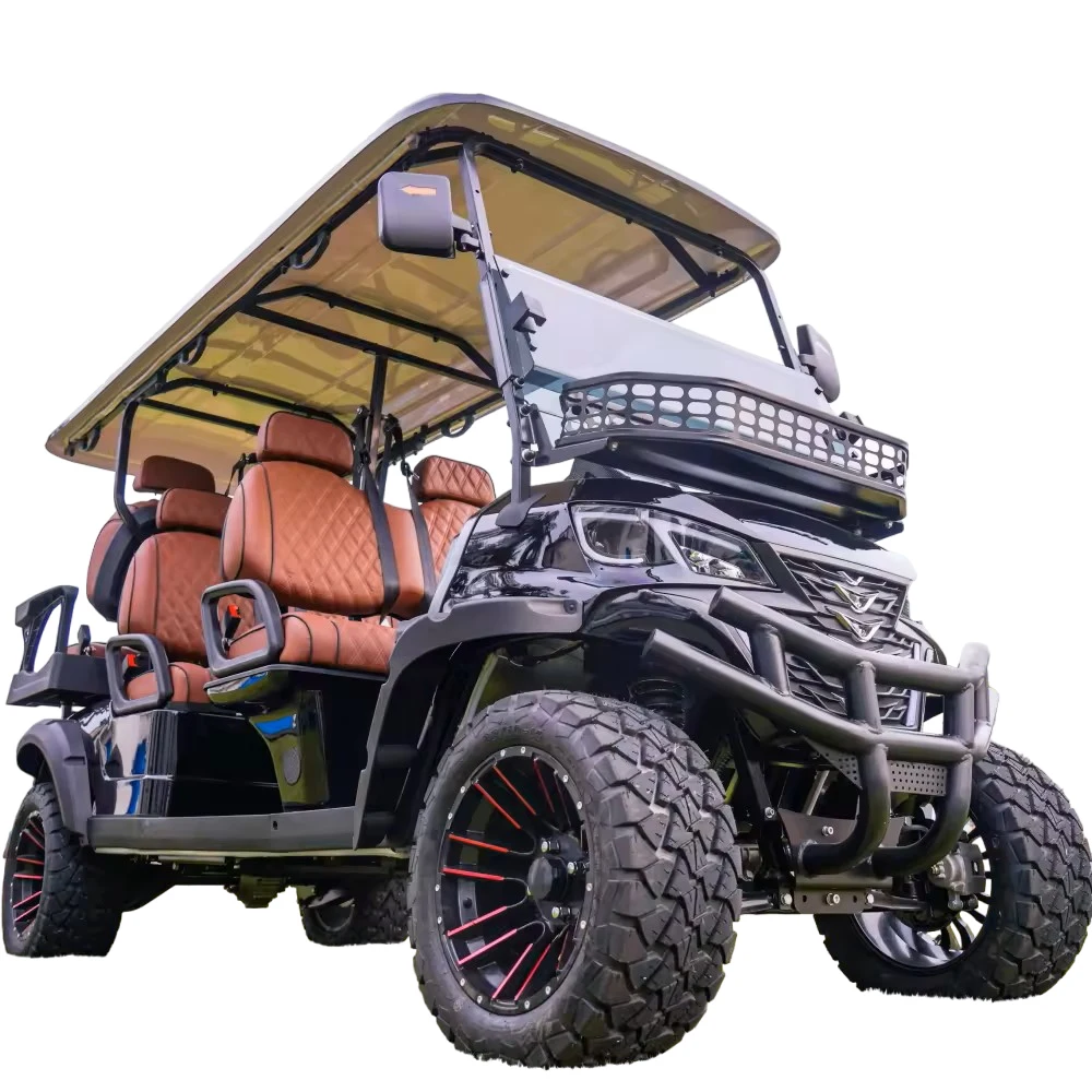 

New 2 4 6 8 10 12 Person 60/72V 5000/7000W 4X4 Bus Tourist Sightseeing Car Hunting Buggy Electric Golf Cart for Sale