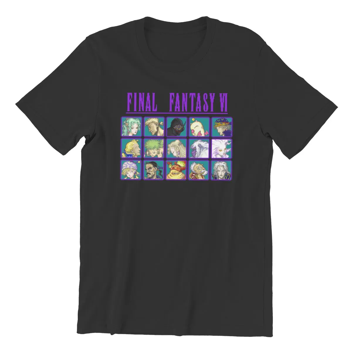 Final Fantasy Heroes Unisex T-Shirt for Men Cotton Novelty T-Shirts pixels 16bit RPG Retro games Tee printed Clothes Summer