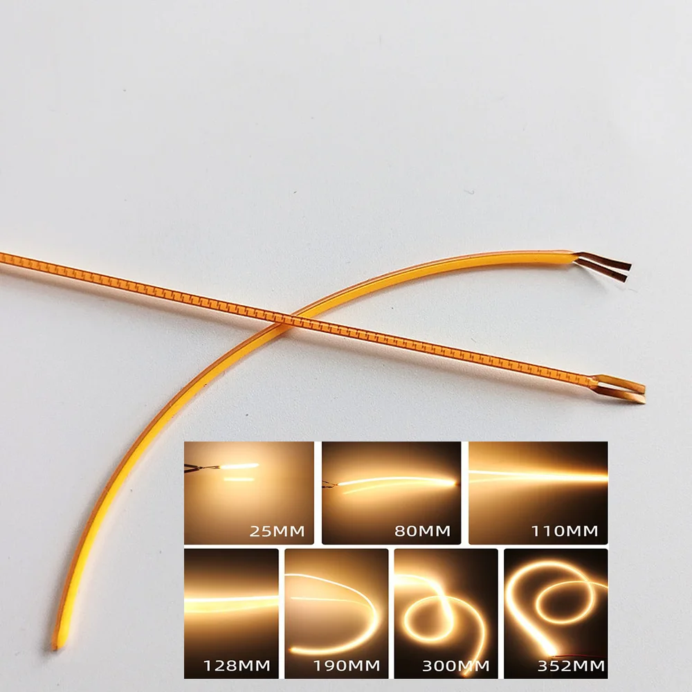 

LED Filament Flexible DC3V 80mm110mm128mm190mm 300mm DIY Positive Negative Same End Decoration Lamp Edison Bulb Lamp Parts