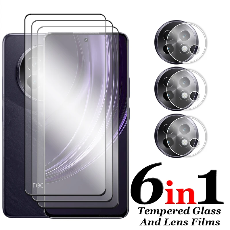 For Realme 13+ Screen Protector 6.67 inch Full Cover Glass For Realme 13 Plus Tempered Glass For Realme 13+ Camera Lens Film