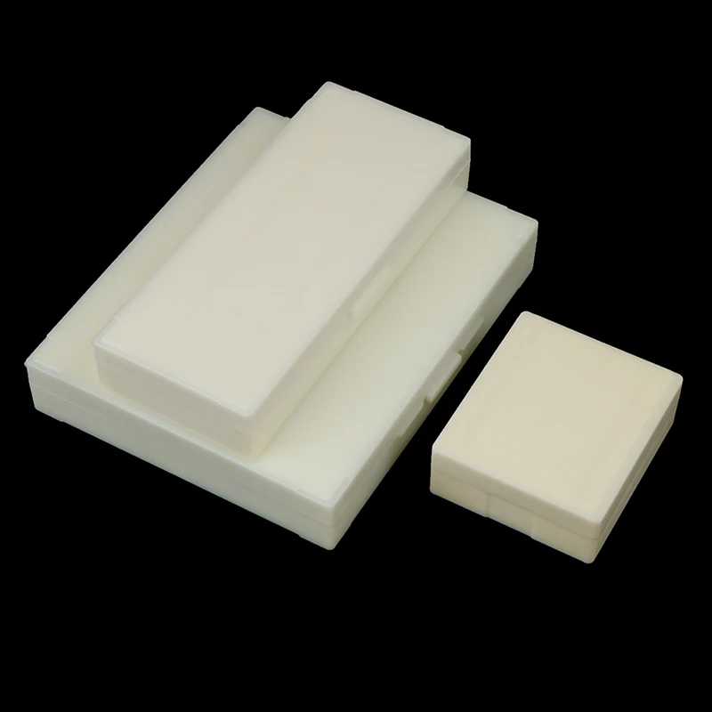 HOT! Plastic Microscope Glass Slide Box 25/50/100pcs Biological Slices Storage Case Holder for Prepared Microscope Slides