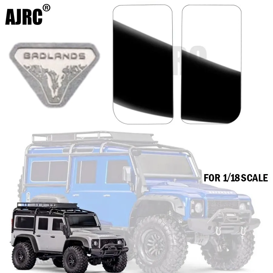 Metal Rearview Mirror Badge For 1/18 Traxxas Trx-4m Defender Trx4m Rc Crawler Car Upgrade Parts