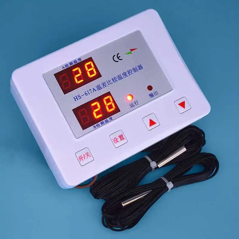 617A solar hot water return water temperature difference comparison controller circulating pump digital display adjustable instr