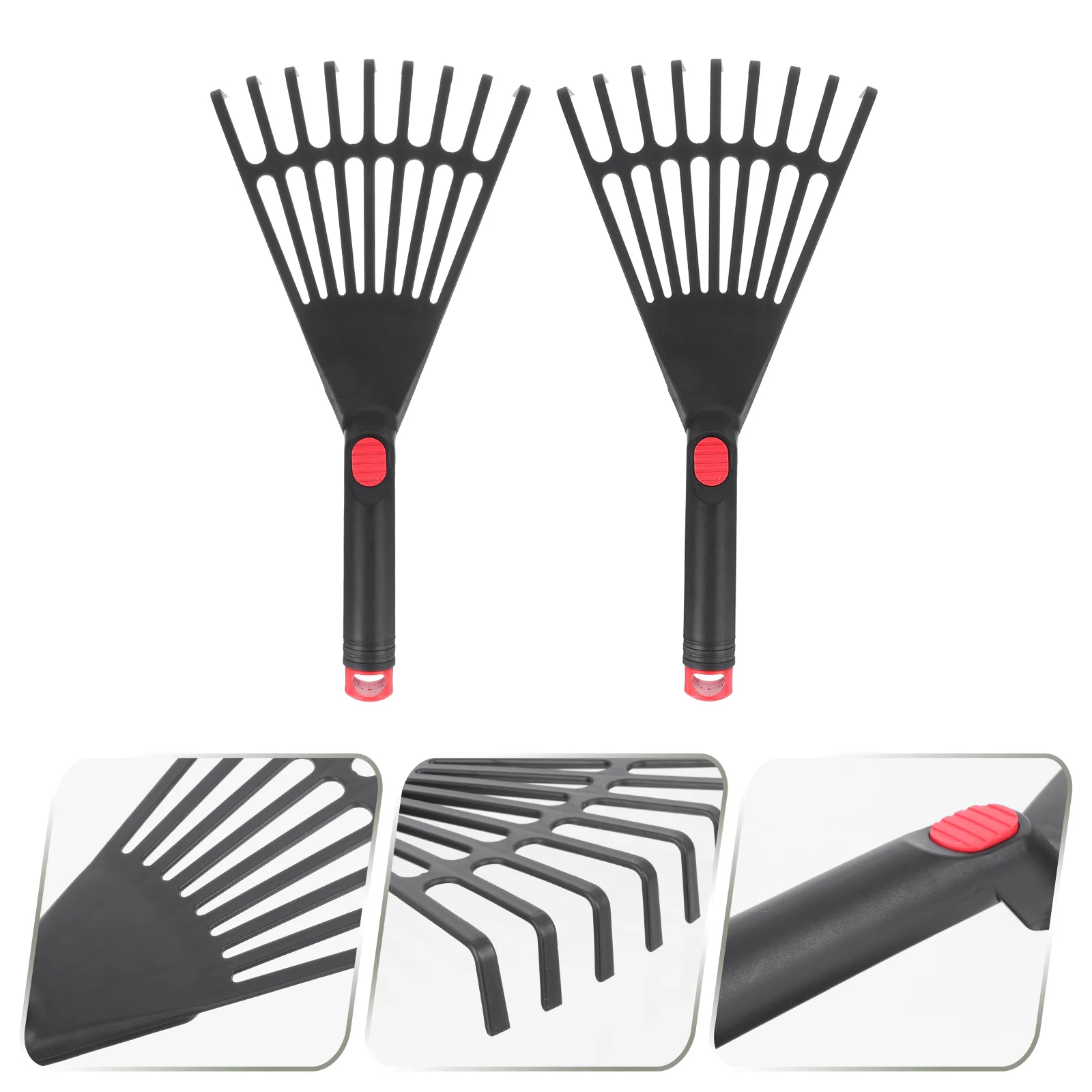 

2 Pcs Sturdy Garden Rake Dead Leaf Rake Grass Gardening Tools Plastic Dead Leaf Rakes Plowing Grass Rakes Trowel