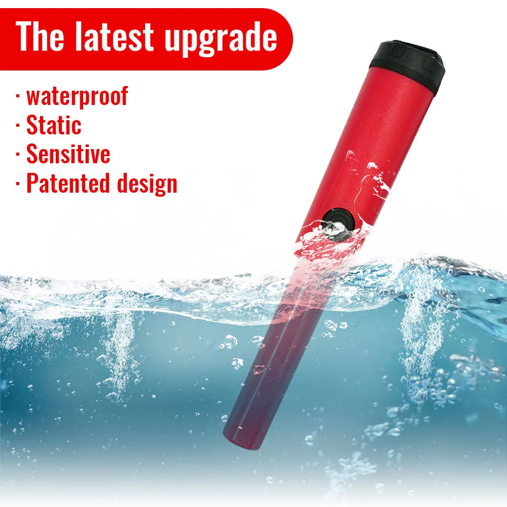 금속 탐지기 TC-116 휴대용 탐지기 정확한 위치 보물 탐색 포인터 조절 가능한 LED 조명 IP68 완전 방수