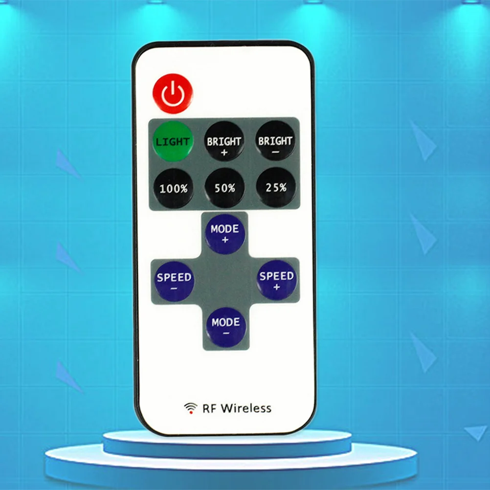 LED Strip Light Controller 11 Keys Wireless Dimmer Single Color 10 Level Brightness 8 Effects Modes Easy to Carry Portable