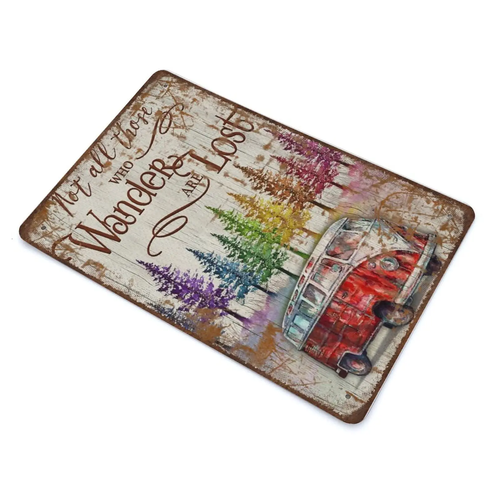 Retro Thick Metal Tin Sign-Not All Those Who Wander are Lost Sign -Novelty Posters，Home Decor Wall Art，Funny Signs for Home/Kitc image 3