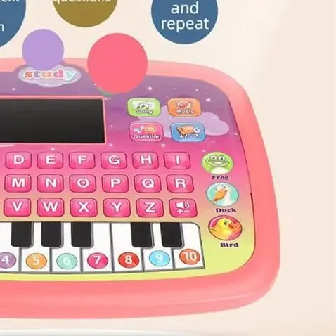 Macchina multifunzionale per l'apprendimento parlante dell'inglese con schermo, grande giocattolo educativo per neonati e neonati