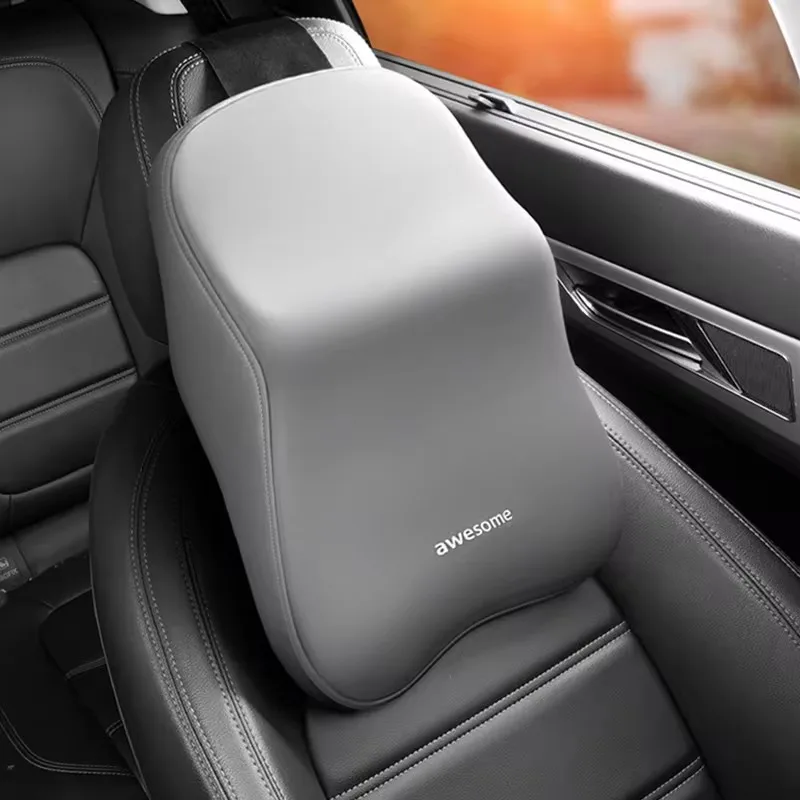 Car Memory Foam Headrest Car Neck Pillow Lumbar Waist Cushion Universal Waist Support Car Seat Pillow Accessories Interiors image 4